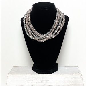 Silver statement necklace